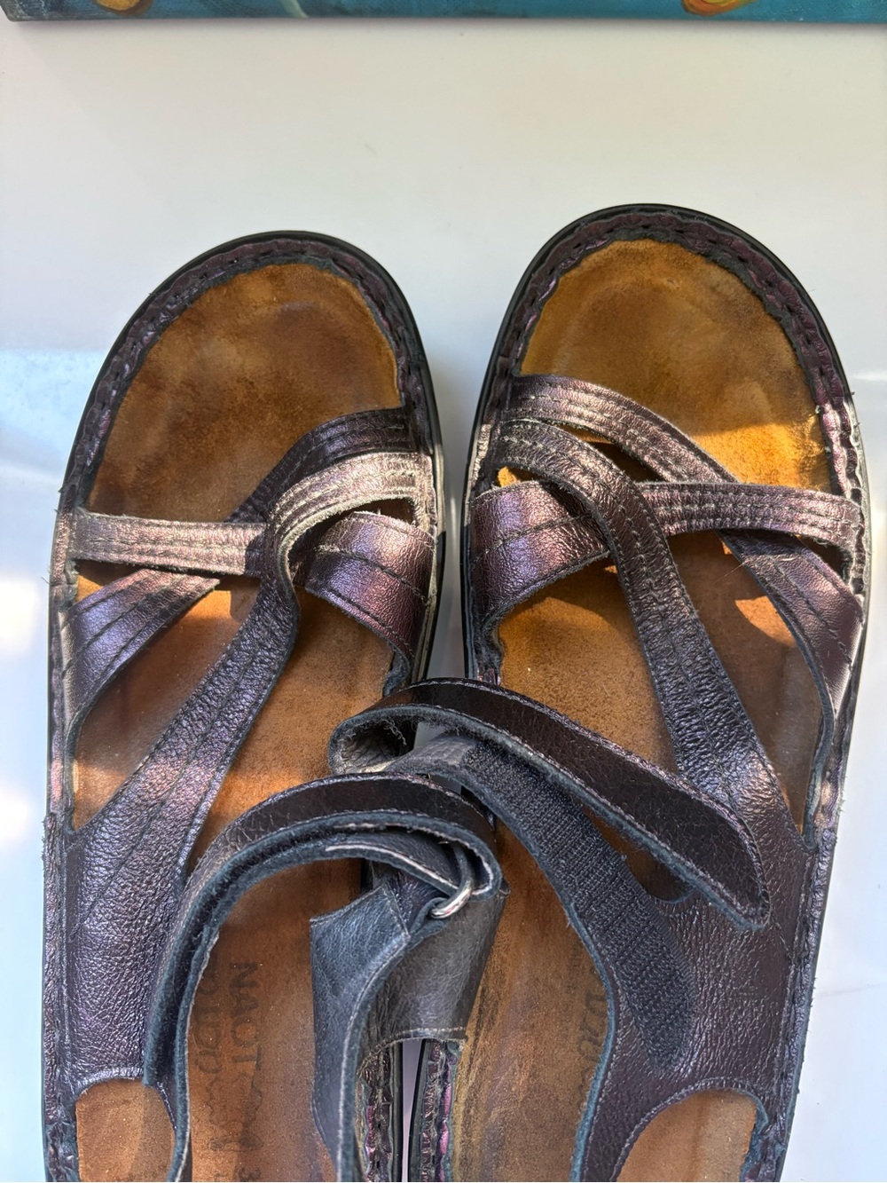 Naot Black Strappy Low-Heel Sandal